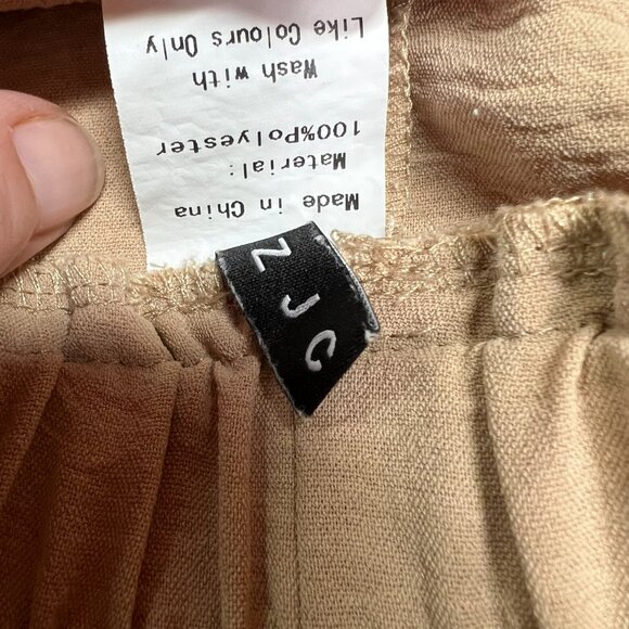 ZJCT wide leg woman's palazzo pants size 2x tan color - Picture 7 of 8